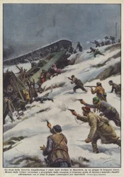 Ein Zug der Transsibirischen Eisenbahn wurde in der Mandschurei von einer Gruppe chinesischer Banditen entgleist